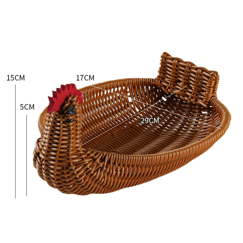 Unisex Geflochtener Dekorationskorb in Entenform Karnz