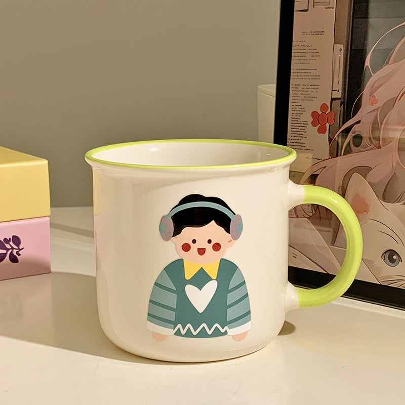 Keramiktasse mit Verspieltem Illustrationsdesign Karnz