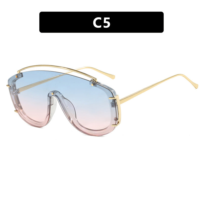 Damen futuristische Oversized-Sonnenbrille Karnz