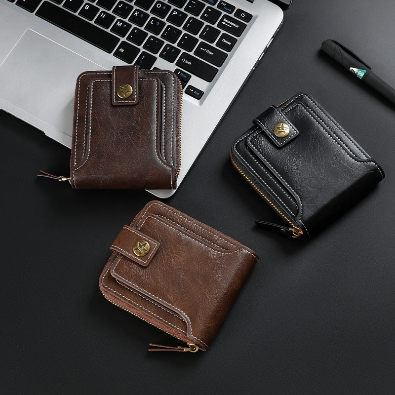 Bi-Fold Zip Geldbörse mit Kartenfächern Karnz