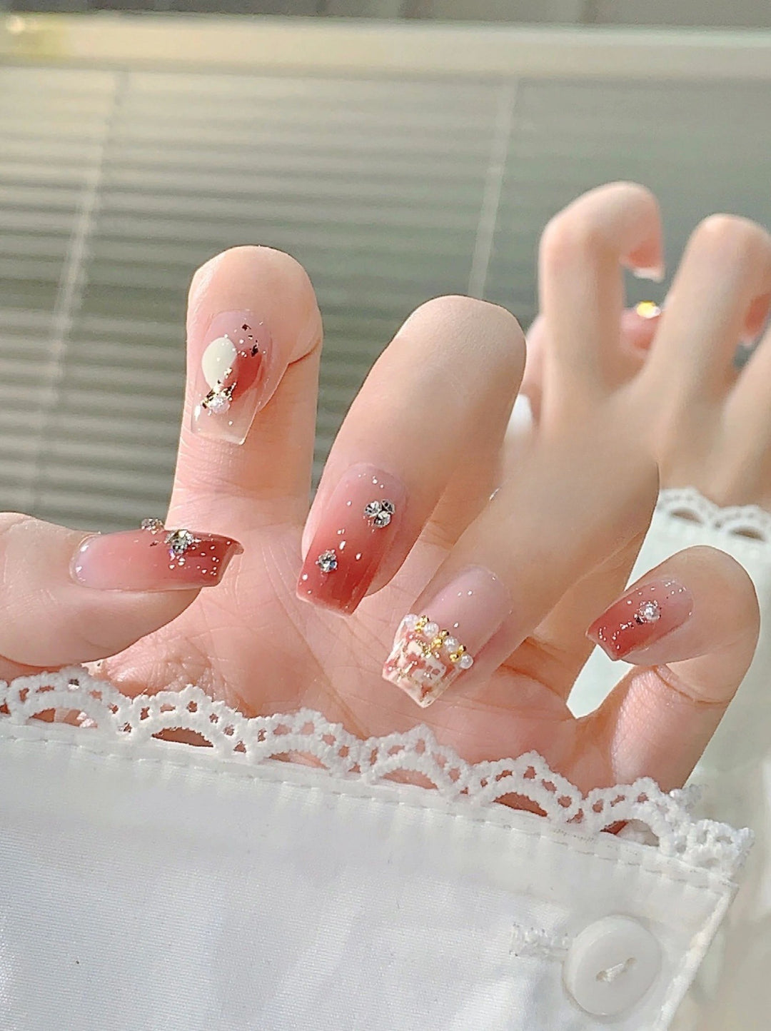 Glitter Ombre Press-On Nägel Karnz
