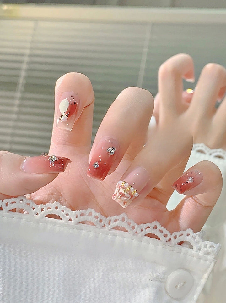 Glitter Ombre Press-On Nägel Karnz