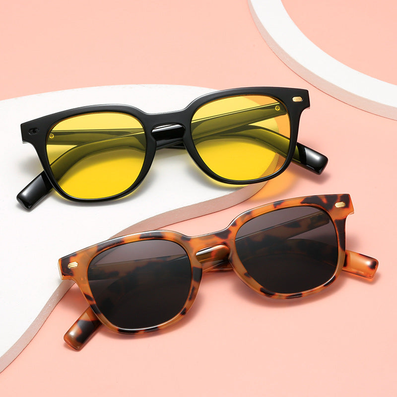 Damen modische Korrektionsbrille mit elegantem Kunststoffrahmen und goldenen Akzenten Karnz