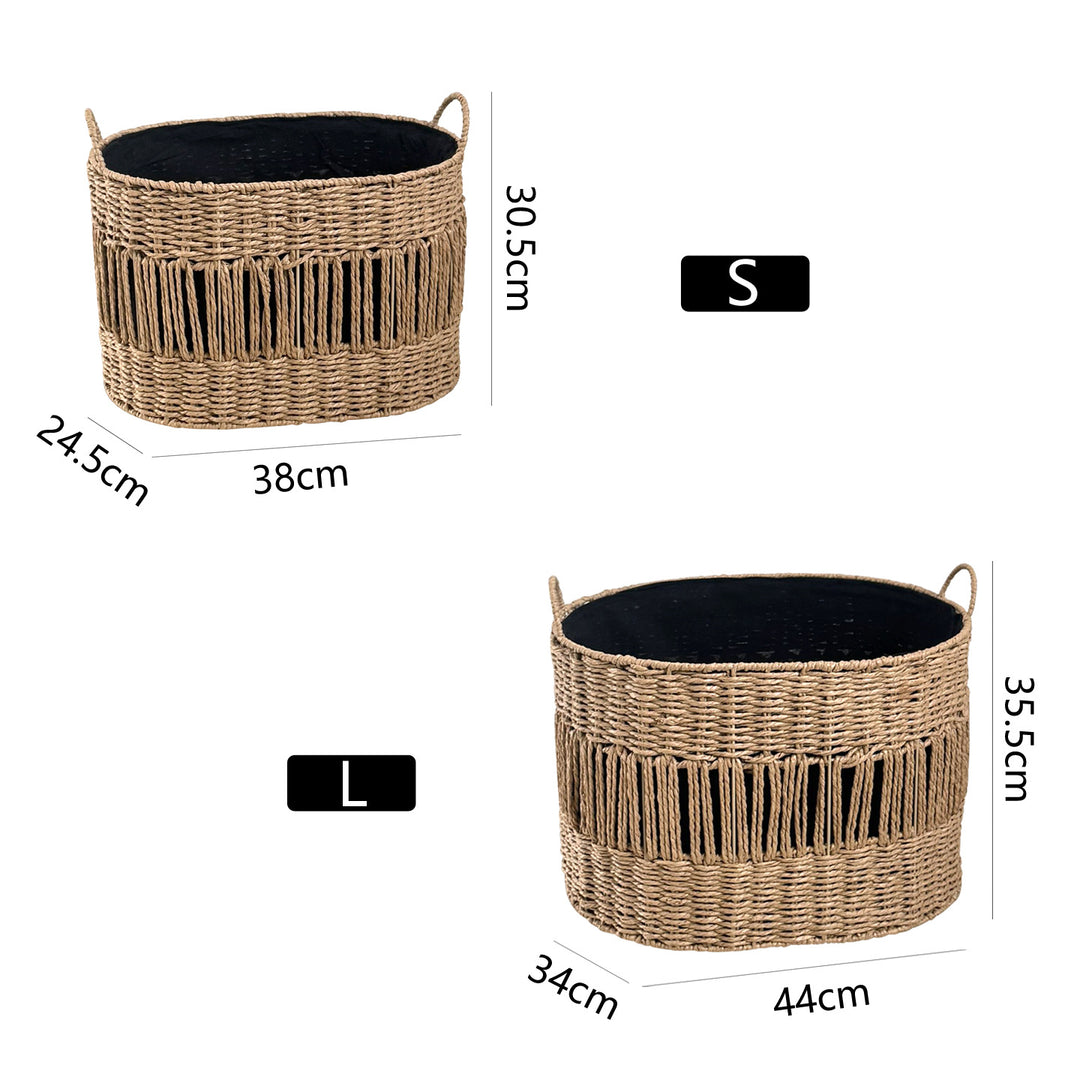 Aufbewahrungskorb mit elegantem Fransen-Design Karnz