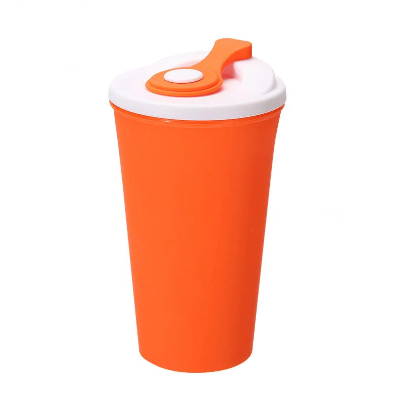 Damen Silikon Trinkbecher mit Strohhalm Karnz