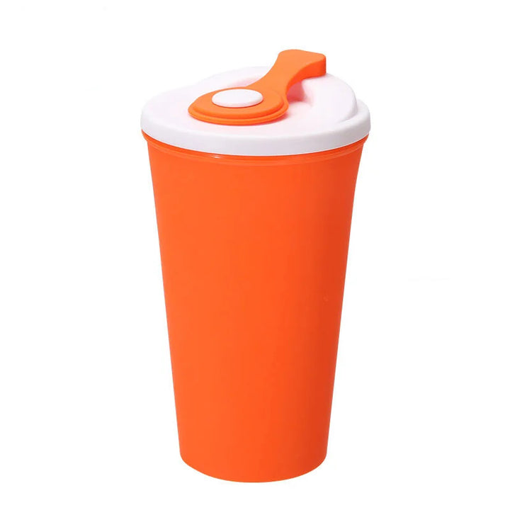 Damen Silikon Trinkbecher mit Strohhalm Karnz
