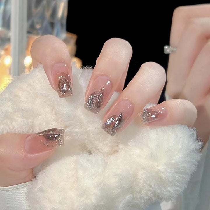 Künstliche Kunstfingernägel mit Mond- und Sternmotiv Karnz