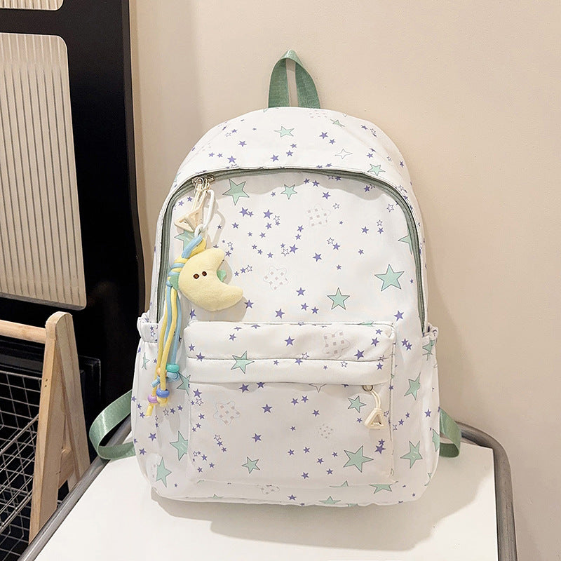 Sternmuster-Leinwand-Rucksack