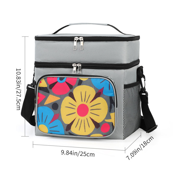 Isolierte Blumen-Lunch-Kühltasche Karnz