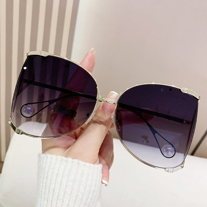 Damen modische Brille mit elegantem Perlendekor Karnz