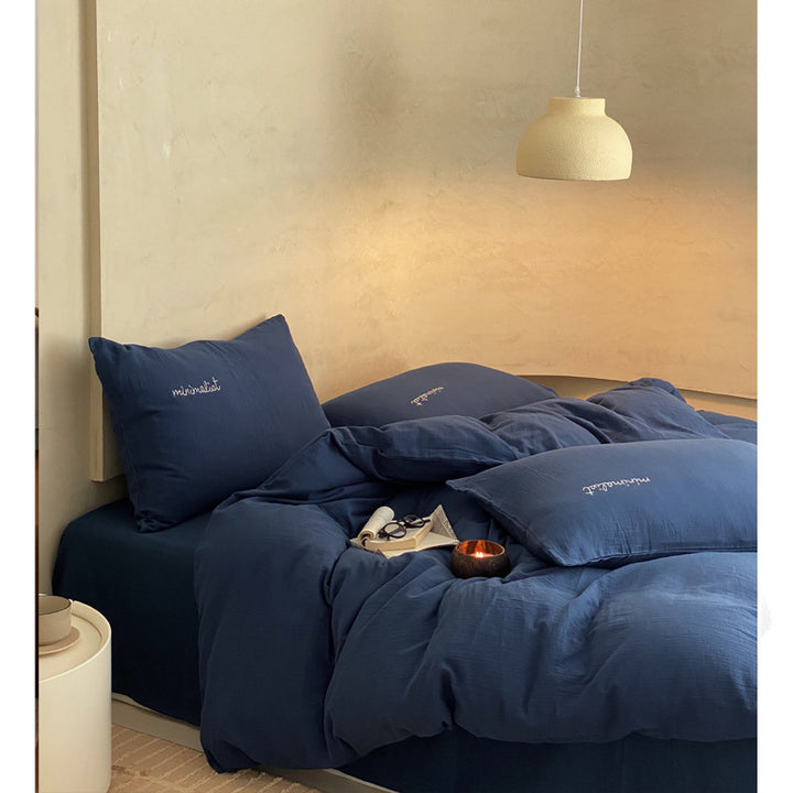 Bettwäsche-Set aus Baumwoll-Musselin mit gesteppter Ganzjahresdecke