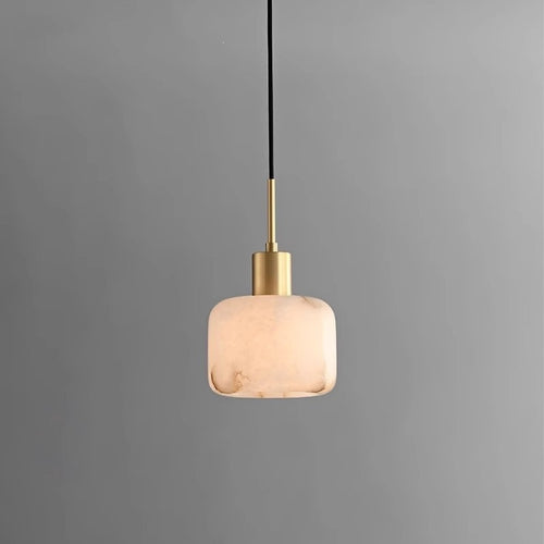 Moderne Glas- und Messing-Pendelleuchte