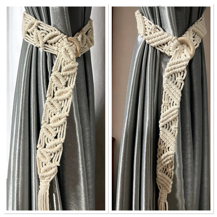 Macrame Vorhangbinder Karnz