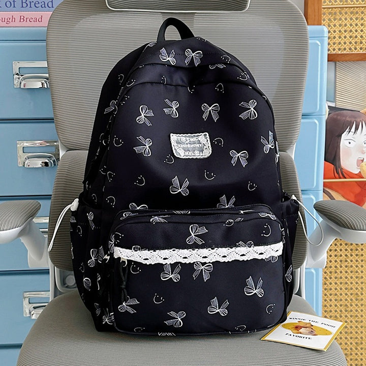 Feminine Schleifenmuster Casual Rucksack Karnz