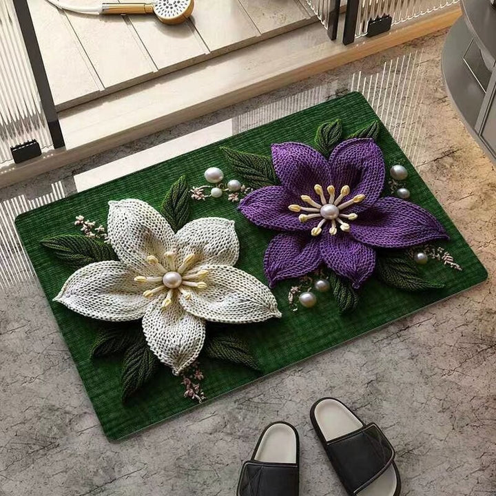 Blumeninspiriertes dekoratives Teppichmatte
