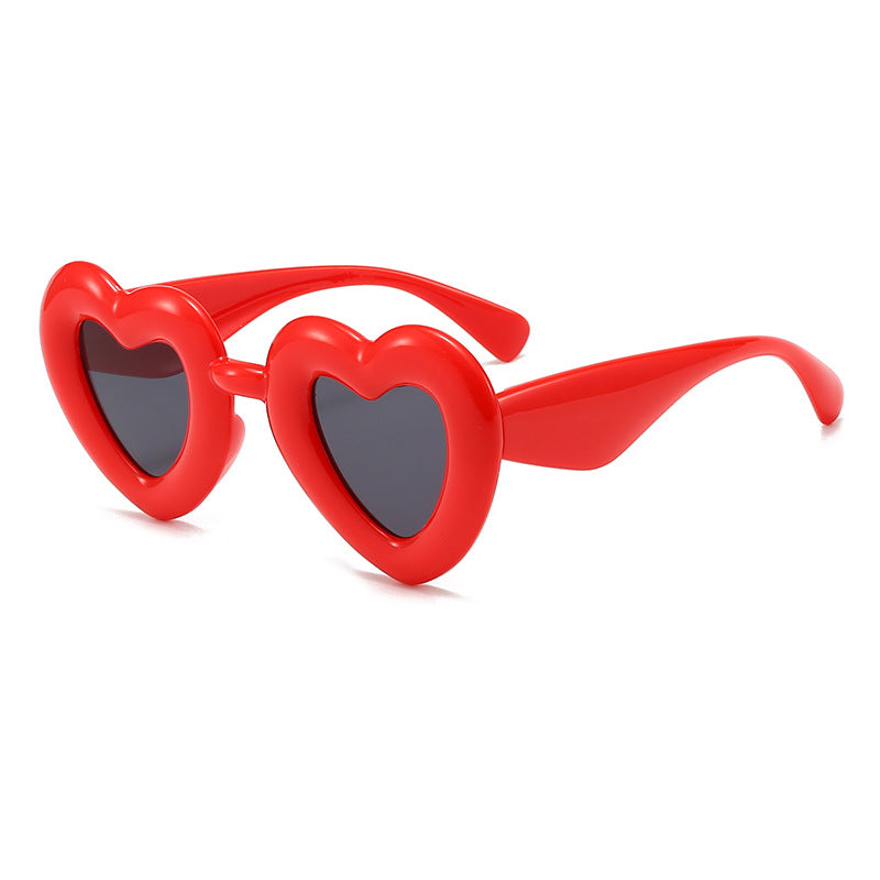 Damen modische Sonnenbrille im herzförmigen Design Karnz