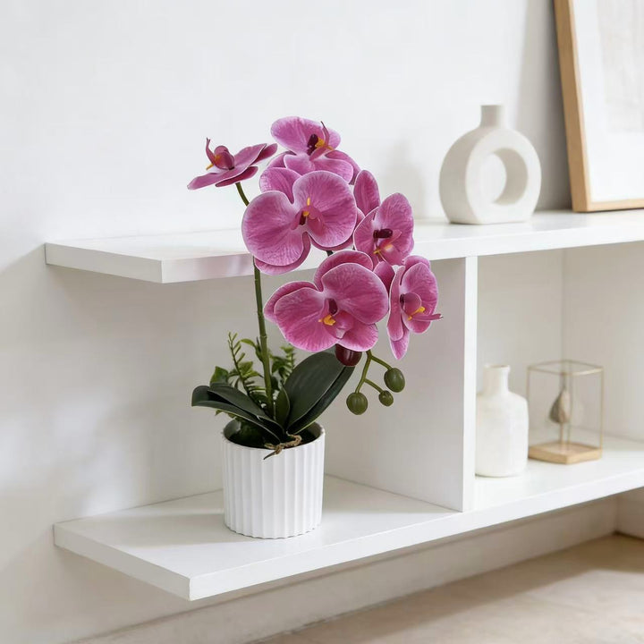 Realistische Kunst-Orchideenpflanzenanordnung