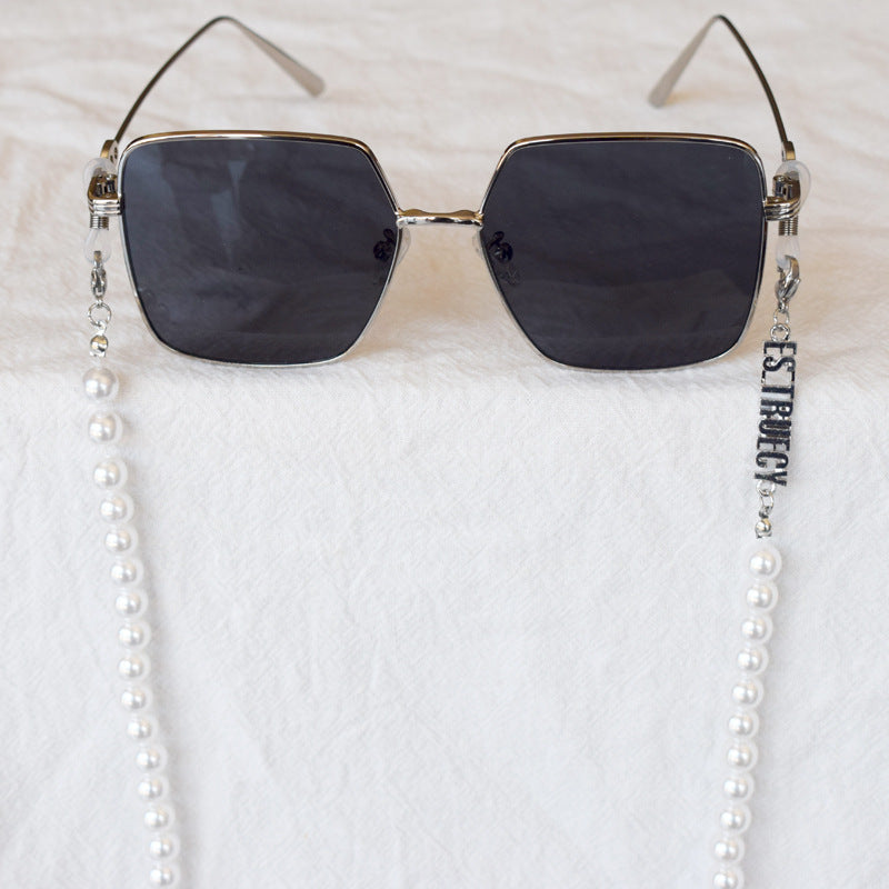 Chic verstellbare Perlen Brillen Kette Karnz