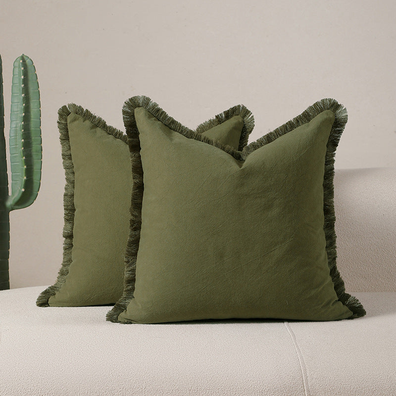 Fransende dekorative Wurfpillows