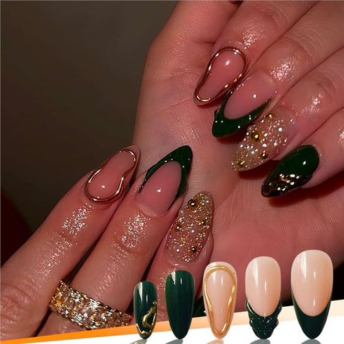 Glamouröse Dekorative Press-On Nagelkunst Karnz