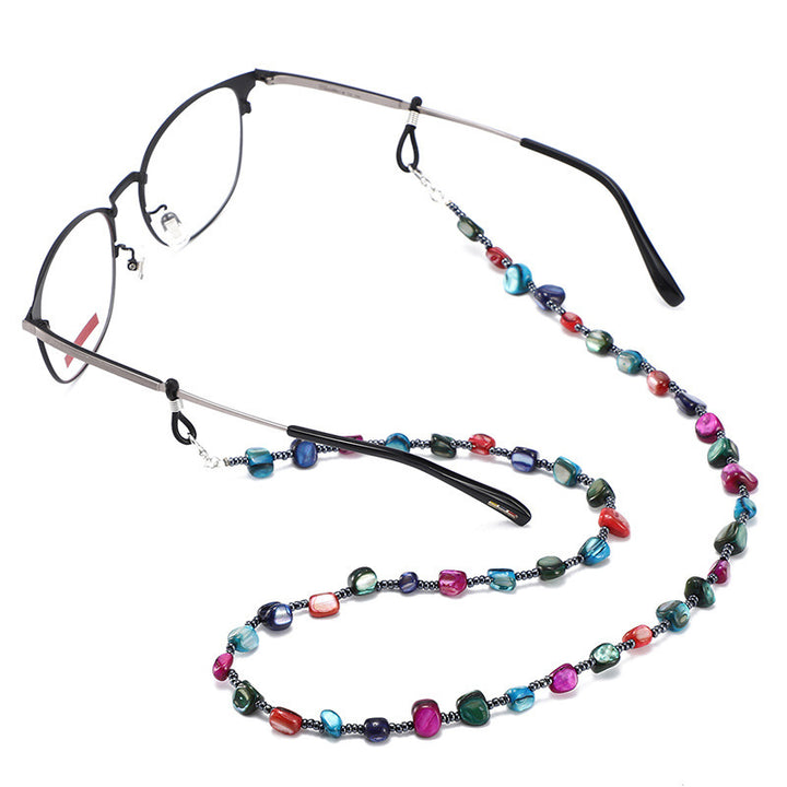 Bunte Perlen Brillen Kette Karnz