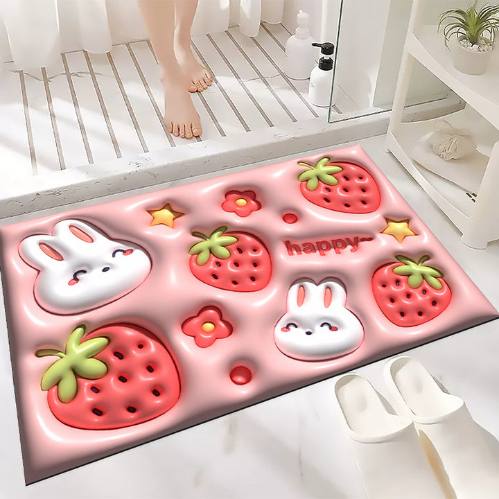 Badezimmer-Badematte mit floralem Muster