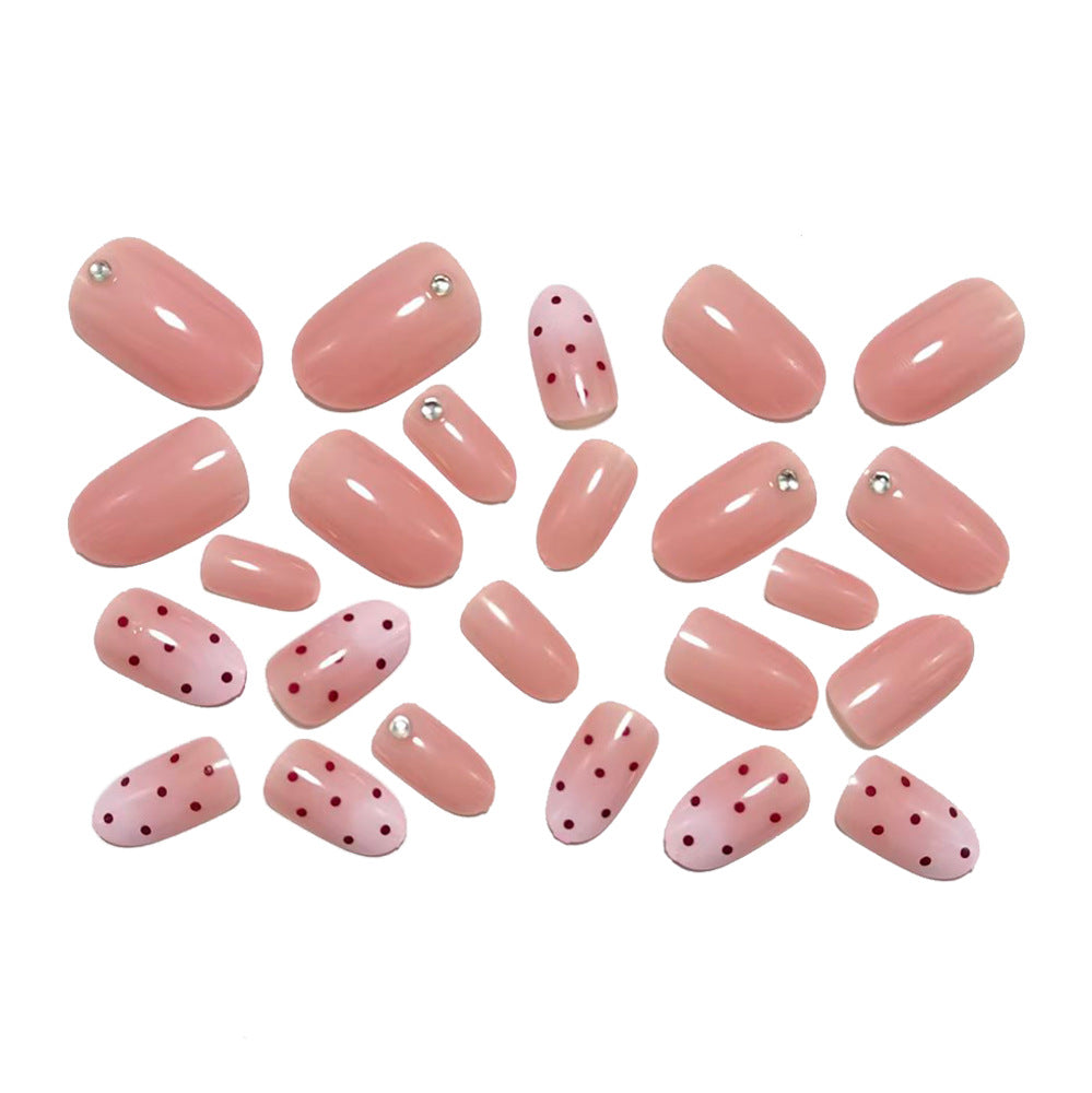Kunstnägel Im Trendigen Polka-Dot Design Karnz