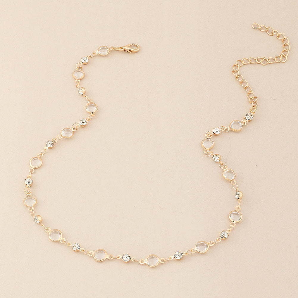 Elegante Kristallbesetzte Fußkette Karnz