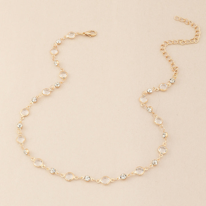 Elegante Kristallbesetzte Fußkette Karnz