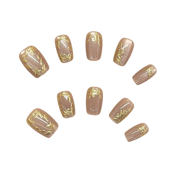 Elegantes Press-On Nagelset Karnz