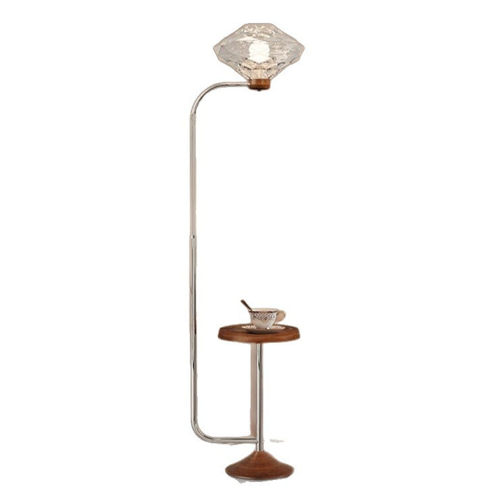 Moderne stilvolle Stehlampe mit integriertem Beistelltisch