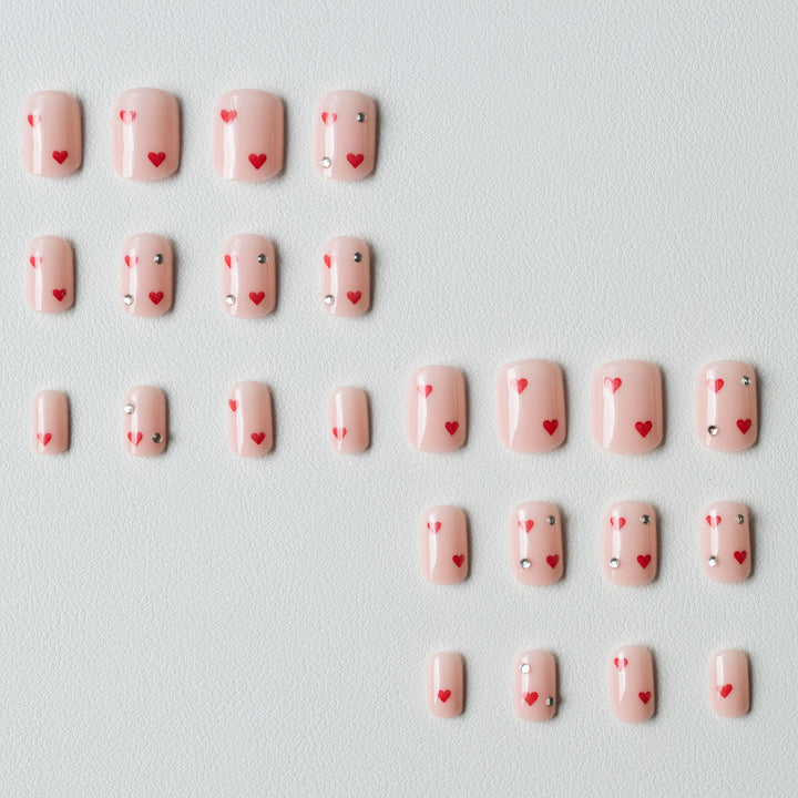 Herz-Muster Nagelkunst-Kit