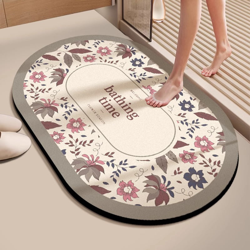 Dekorative floral geprägte Badematte