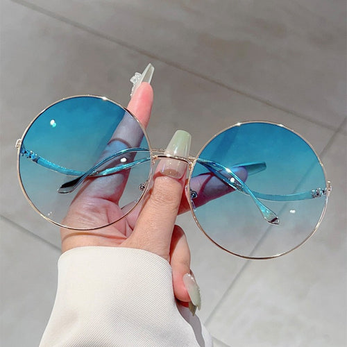 Übergroße Rundlinse Sonnenbrille