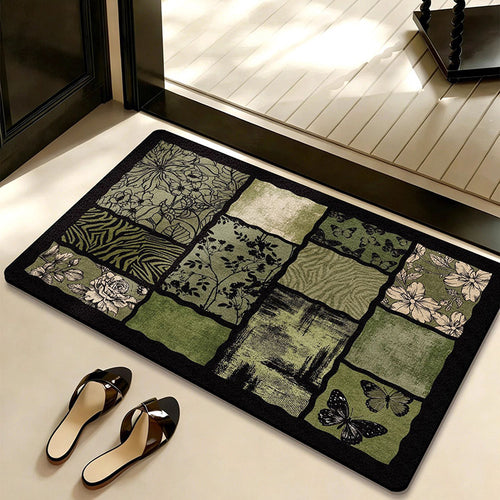 Künstlerischer Patchwork-Teppich