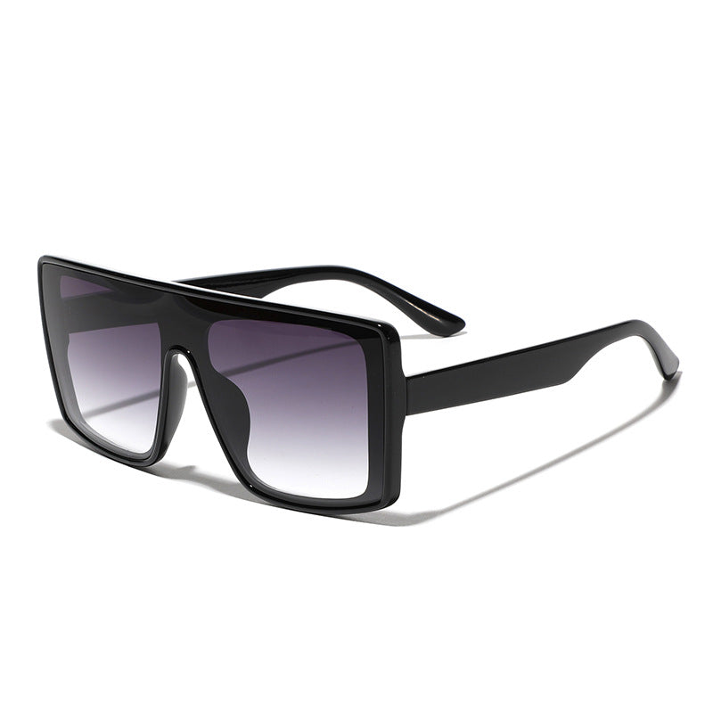 Damen oversized quadratische Sonnenbrille mit luxuriösem Schildpatt-Design Karnz
