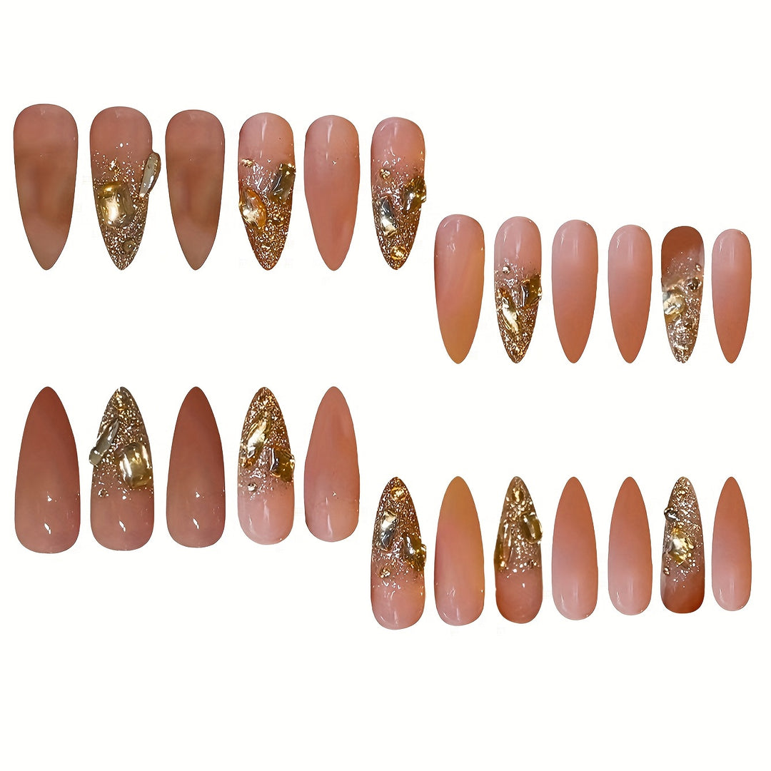 Glamouröse Glitzer Stiletto Nagelkunst Karnz