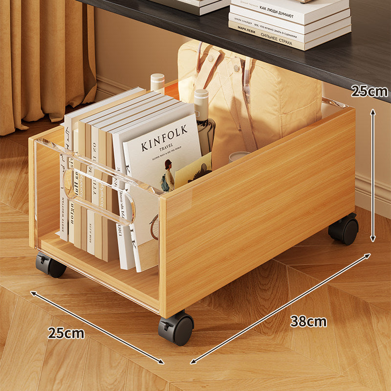 Unter-Tisch Rolllager Schublade mit Holzfront und Metallgitterseiten
