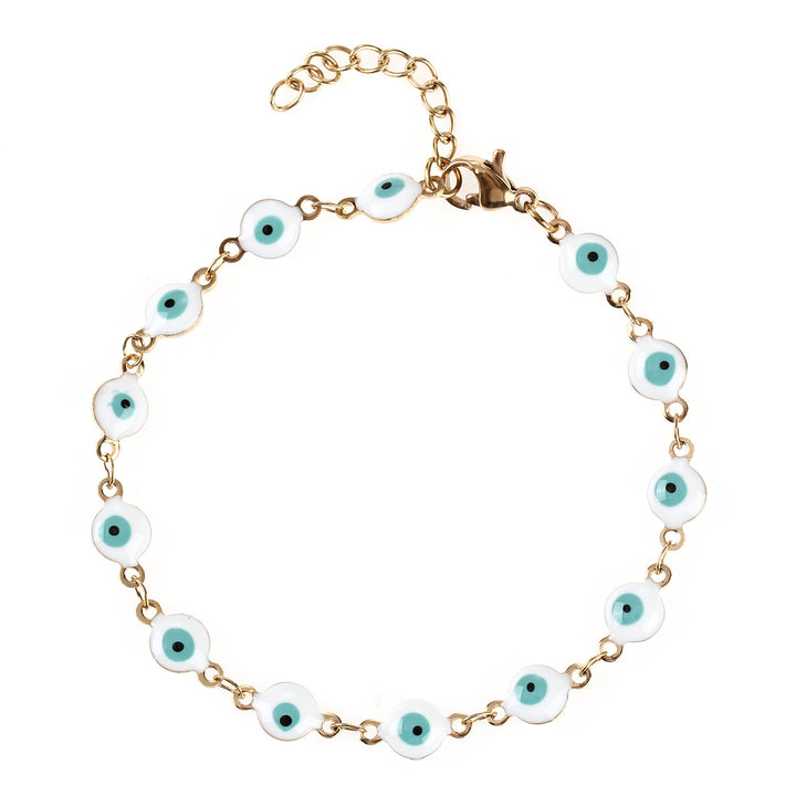 Buntes böse Augen Charm Armband Karnz