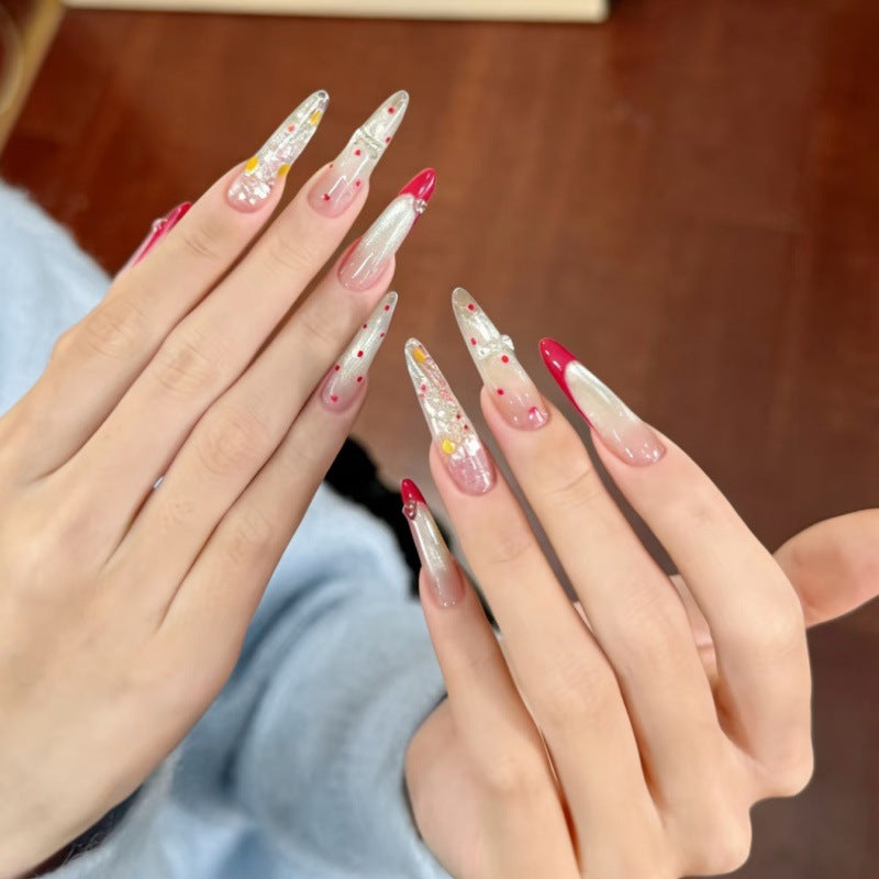 Glamouröse Kristall Akzent Nagelverlängerungen