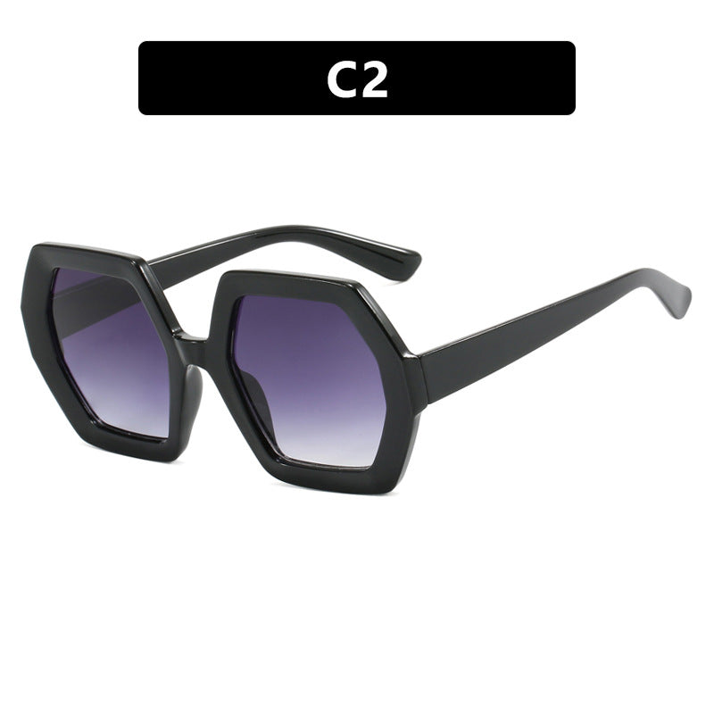 Damen innovative hexagonale Sonnenbrille Karnz