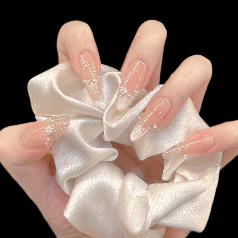 Dekorativer Press-On Nagelset mit Glitter und Strassakzenten Karnz