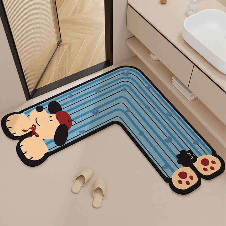 Lustiger Cartoon Hund Formen Badezimmermatte