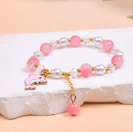 Delfin Charm Beaded Armband Karnz