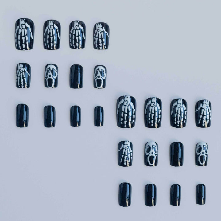 Künstlerisches Skelett Nagelkunstset