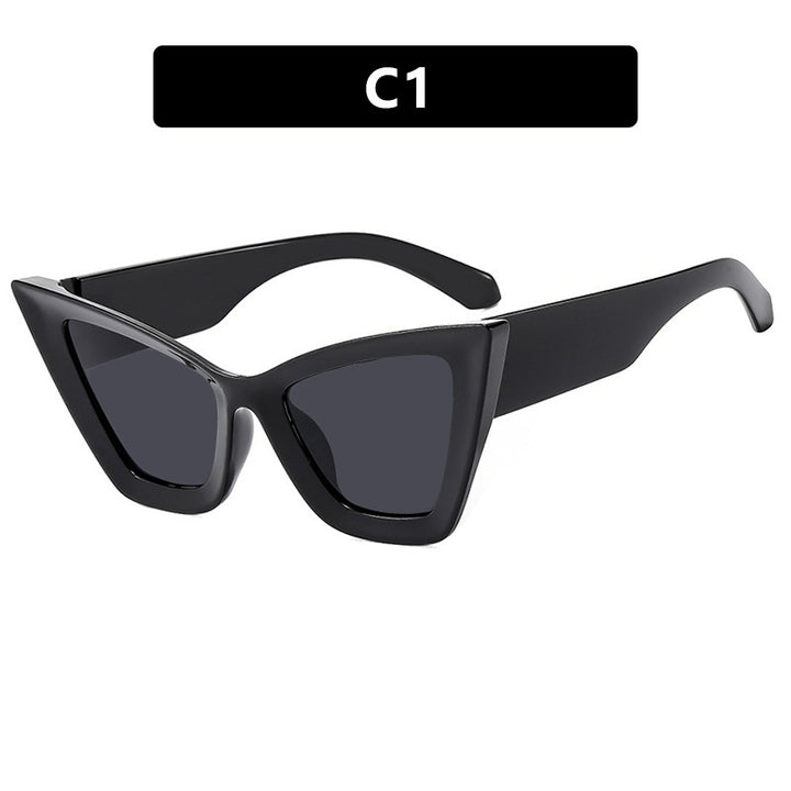 Damen Cat-Eye Sonnenbrille mit einzigartigem Wellenrahmen Karnz