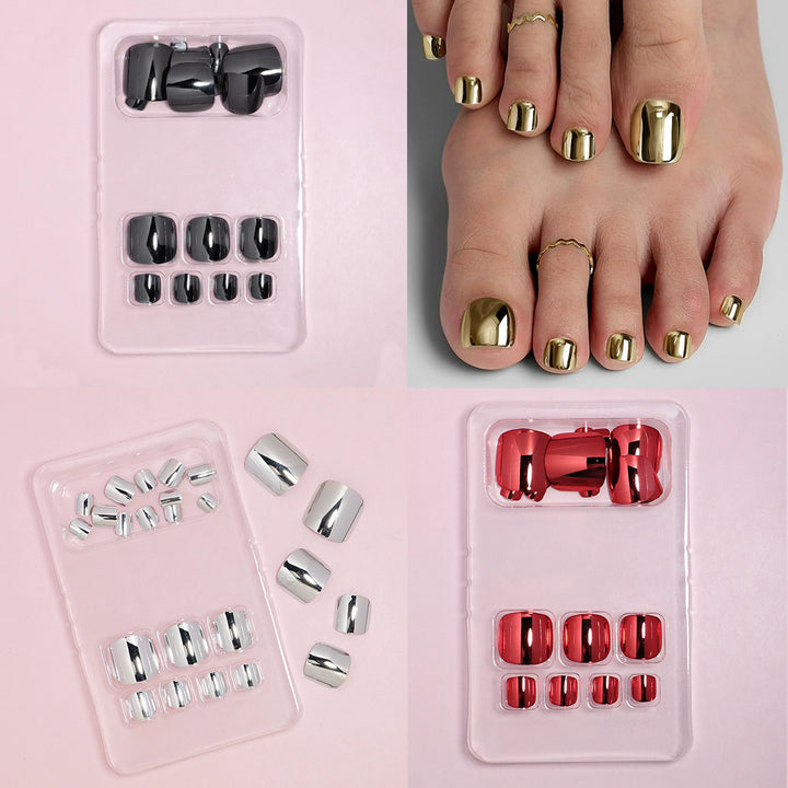 Premium Metallic Press-On Nail Set Karnz