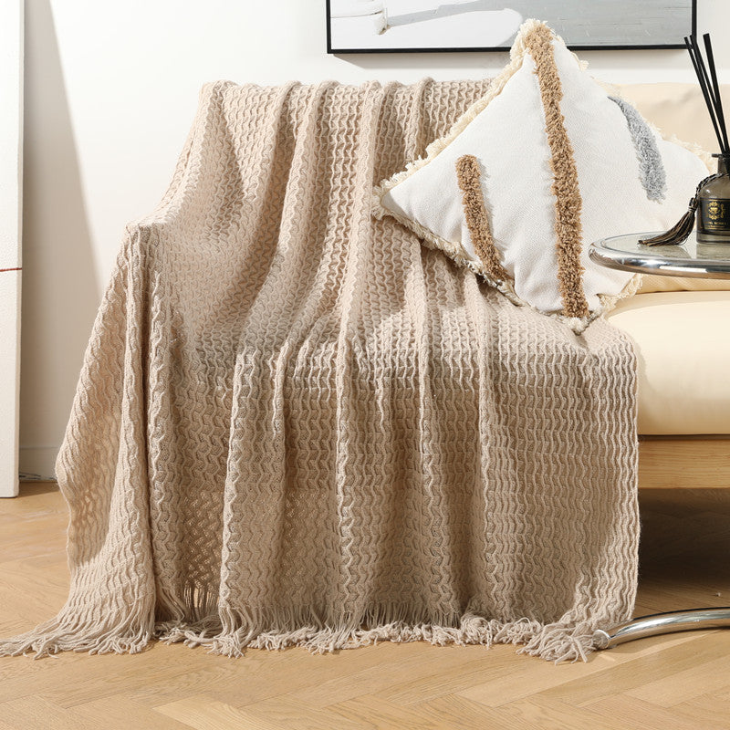 Home Decorative Fringe Strickdecke