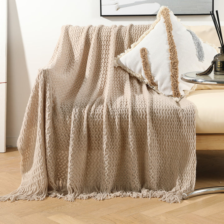 Home Decorative Fringe Strickdecke