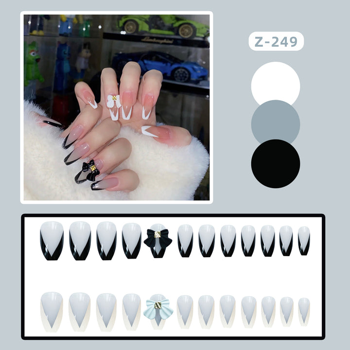 Kreatives Blumenakzent Press-On Nagelset